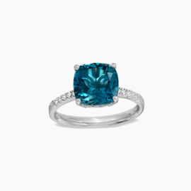 9.0mm-Cushion-Cut-London-Blue-Topaz-and-Diamond-Accent-Ring-in-Sterling-Silver